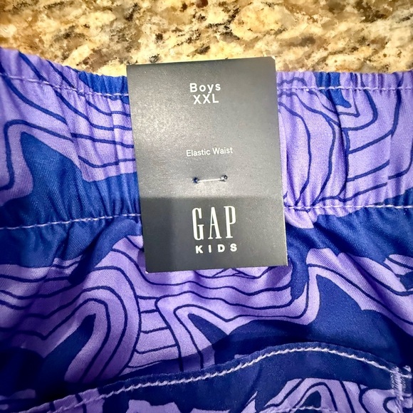 GAP Kids Boys XXL Blue Patterned Shorts - Picture 3 of 3